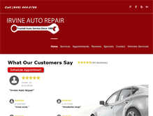 Tablet Screenshot of irvineautotechs.com